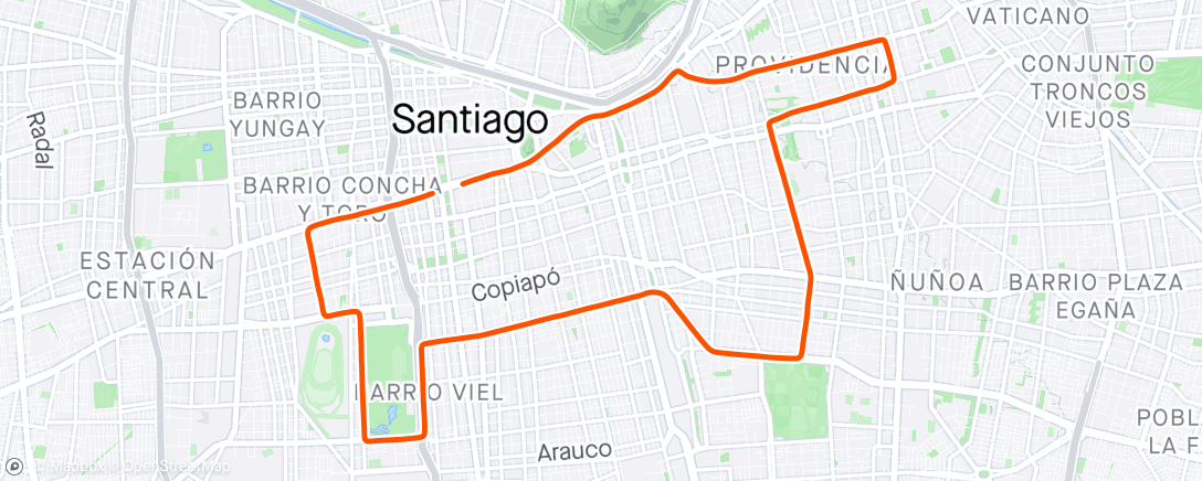Map of the activity, 21K maratón de stho