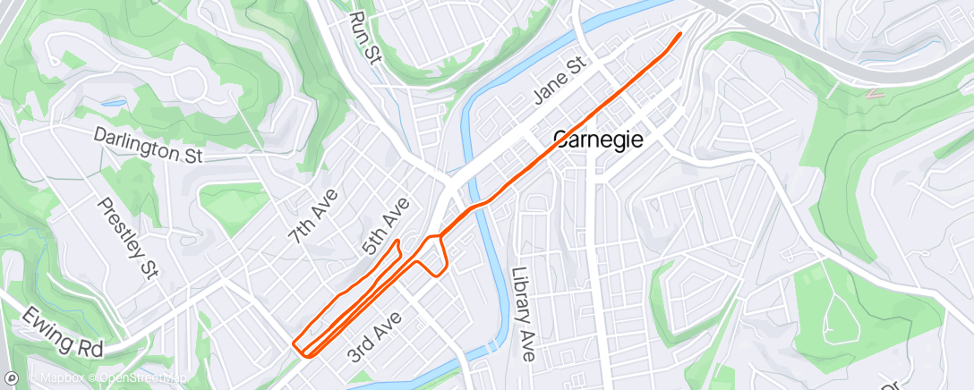 Mappa dell'attività First Carnegie 5K