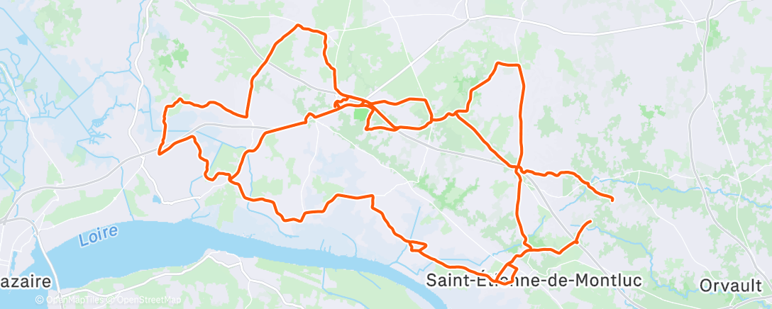 Map of the activity, Sortie vélo le matin