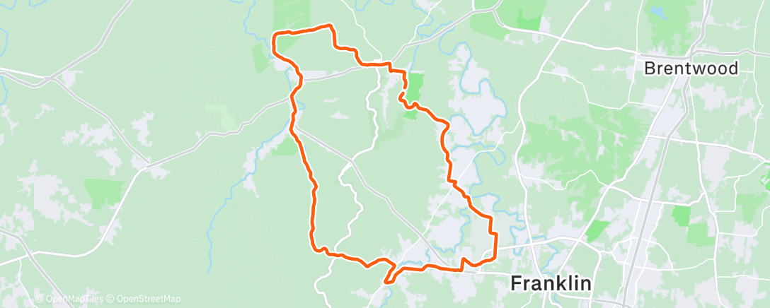 Map of the activity, Afternoon Ride