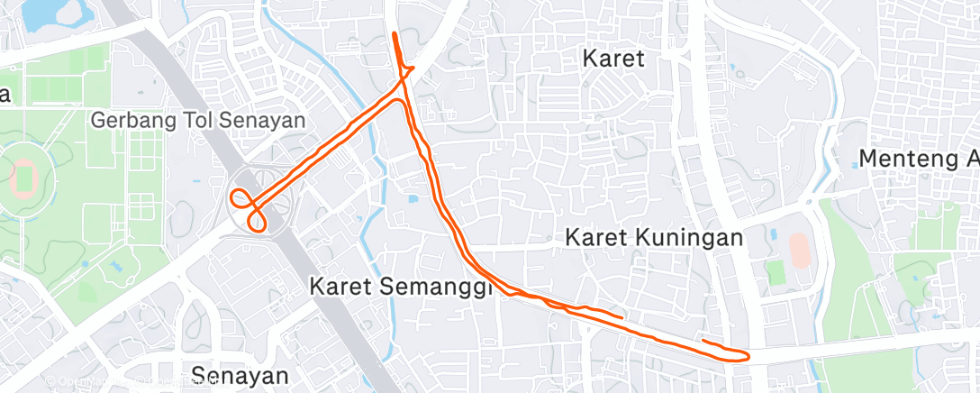 Map of the activity, Morning Run