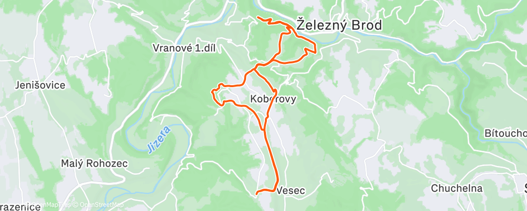 Map of the activity, Morning Run