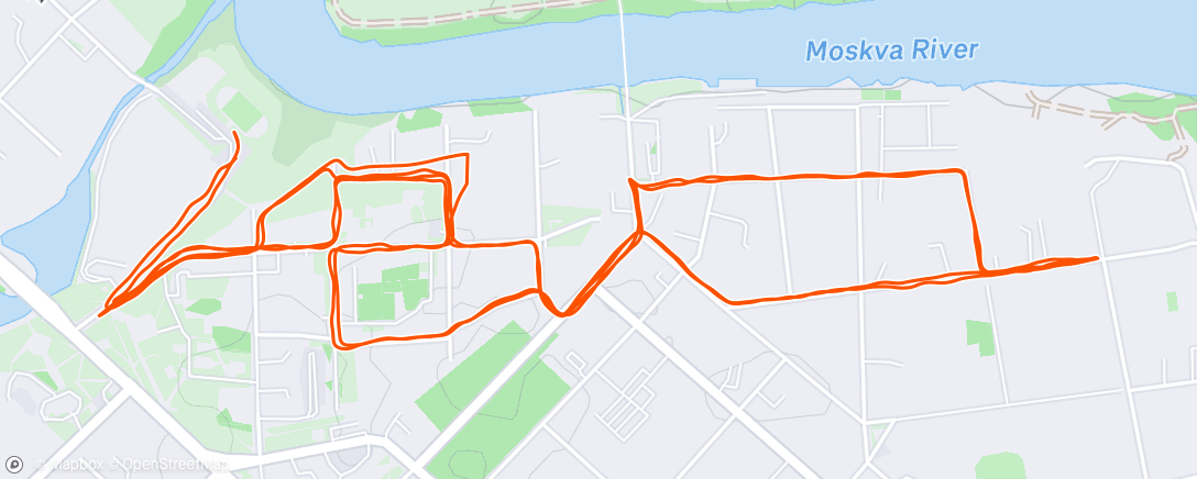 Map of the activity, Lunch Run