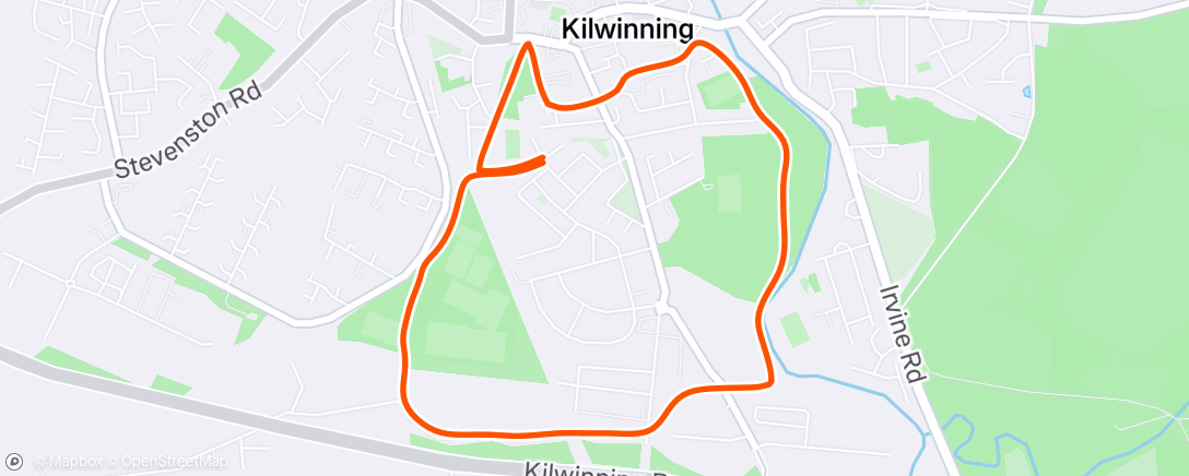 Map of the activity, Afternoon Run