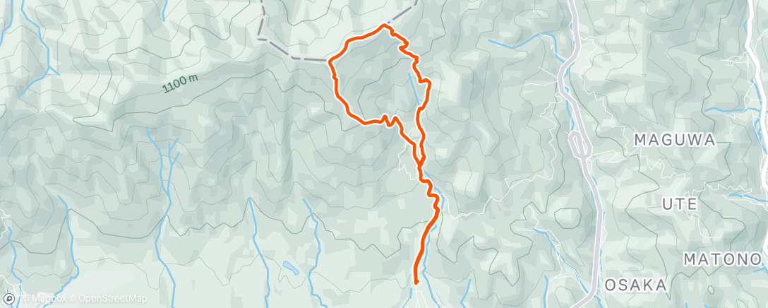 Map of the activity, 朝のトレイルランニング