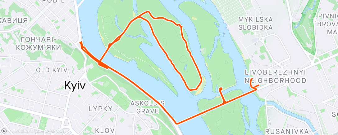 Map of the activity, Afternoon Ride