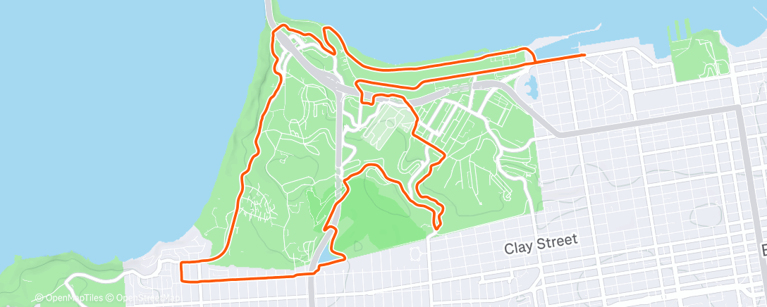 Map of the activity, Morning Run