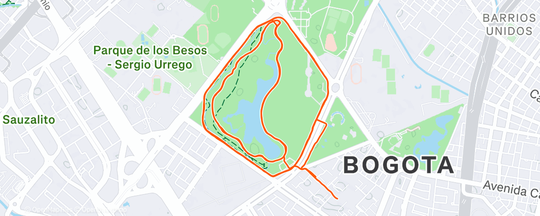Map of the activity, Carrera de mañana