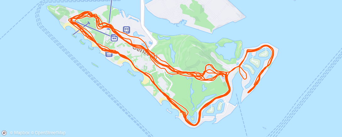 Map of the activity, ☀️🥵 Hot Sentosa Loops 🔁