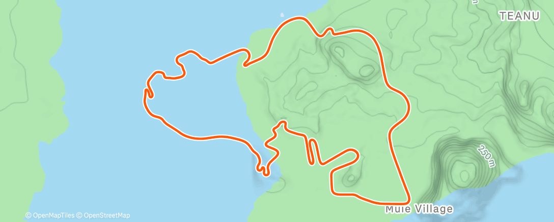 Map of the activity, [S04E171] Zwift - Recovery Spin on Beach Island Loop in Watopia