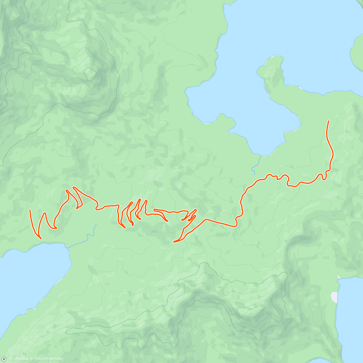 Map of the activity, Zwift - Race: 49 minute climb on Road to Sky in Watopia