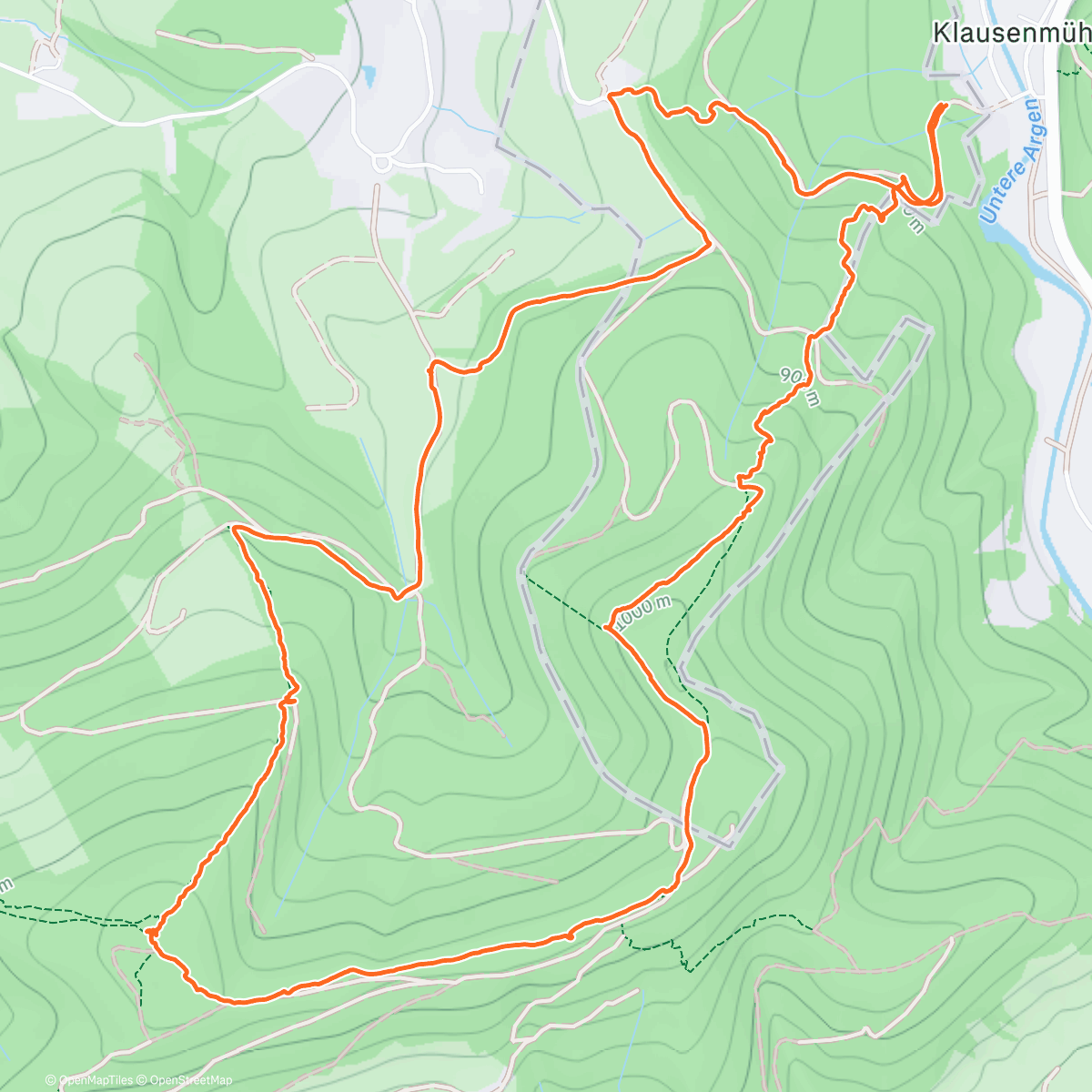 Map of the activity, Pavel and the hikingsticks