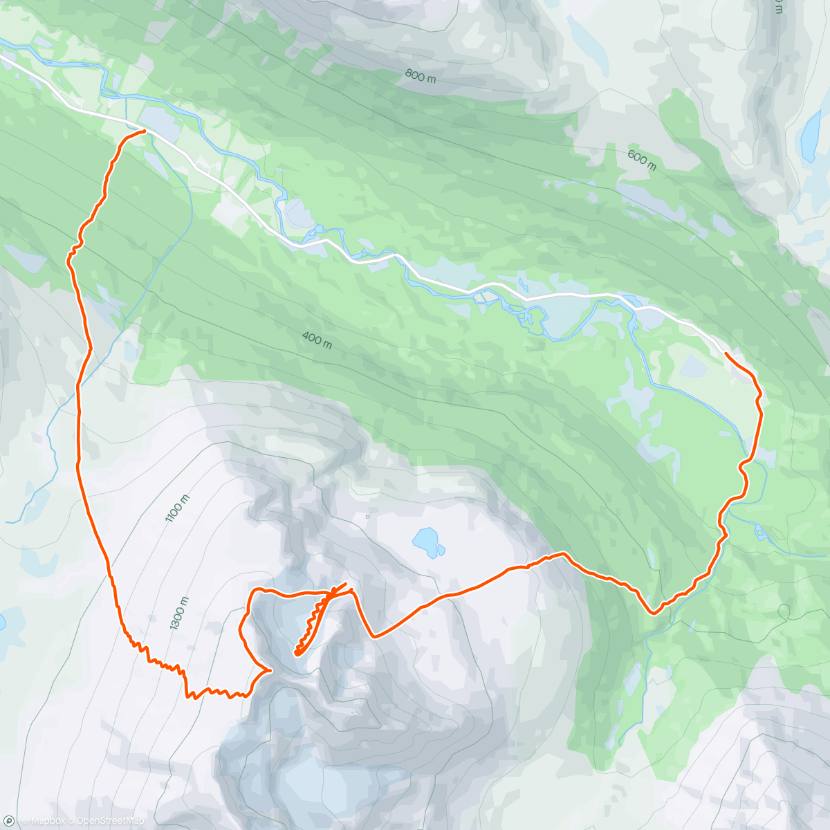 Mapa da atividade, Sandvikhaugen, nordvendt