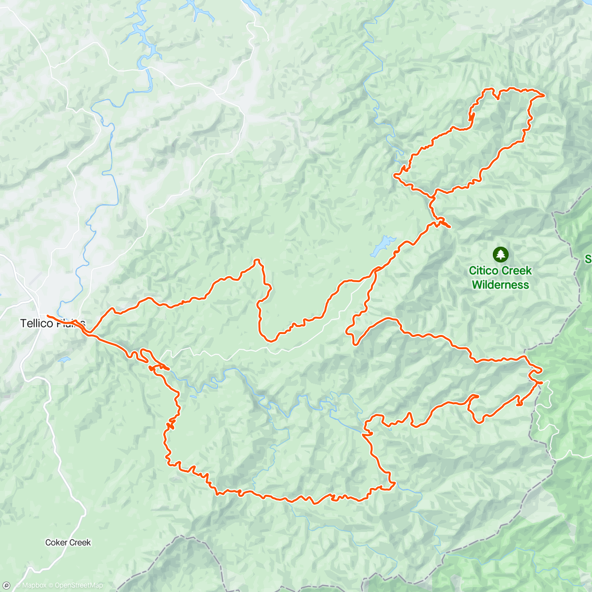 Mapa de la actividad (Generally I try not to do basic endurance biking on gravel bc going uphill is too hard. But sometimes it’s the nicest day of the year and you must drive (laboriously) the nation’s most beautiful gravel route)