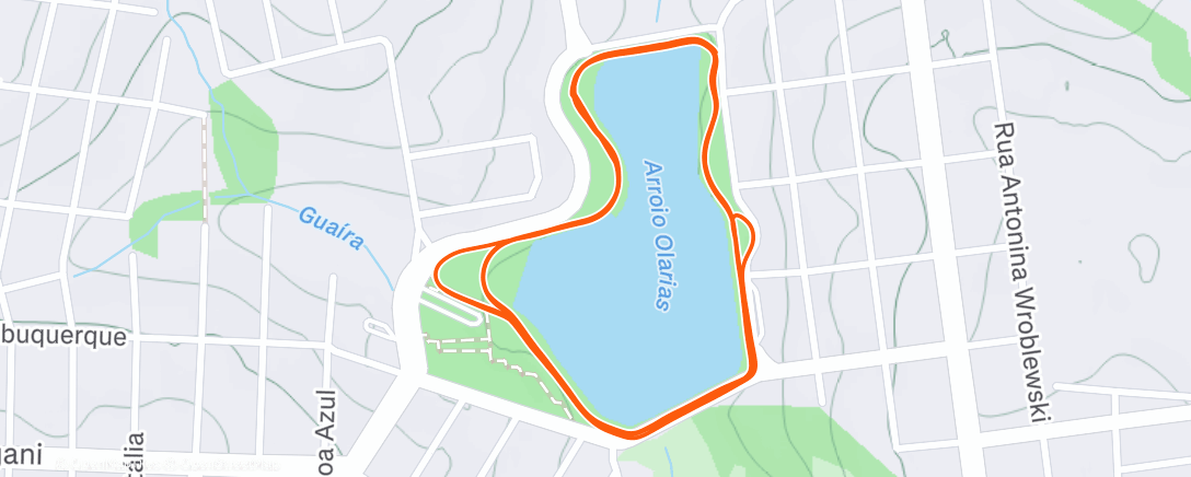 Map of the activity, Corrida ao entardecer