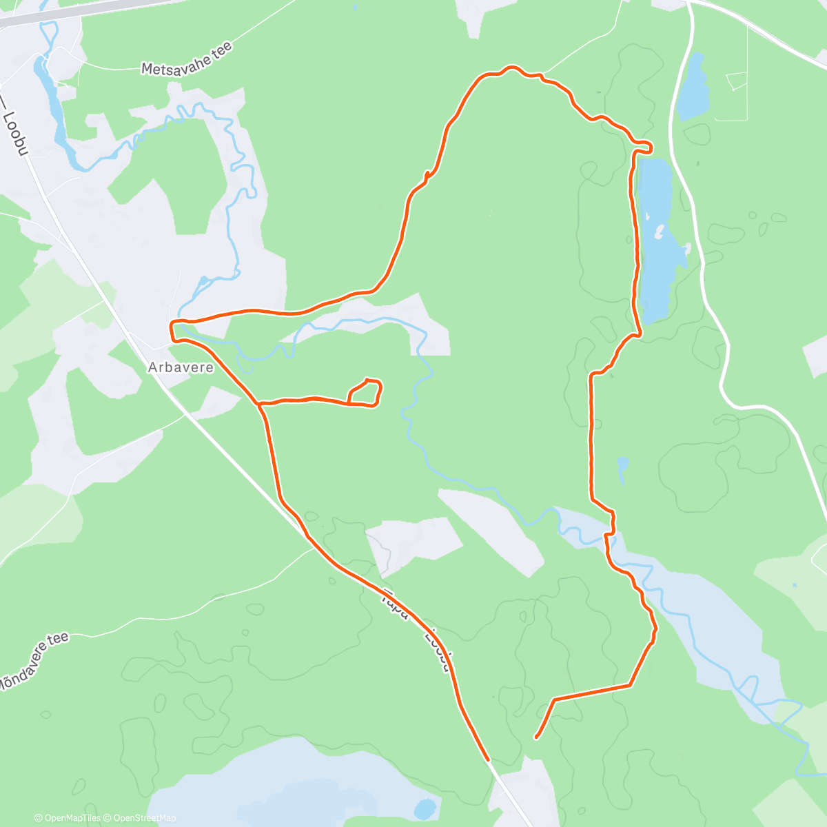Map of the activity, Lunch Run