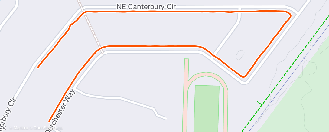 Map of the activity, Evening Walk