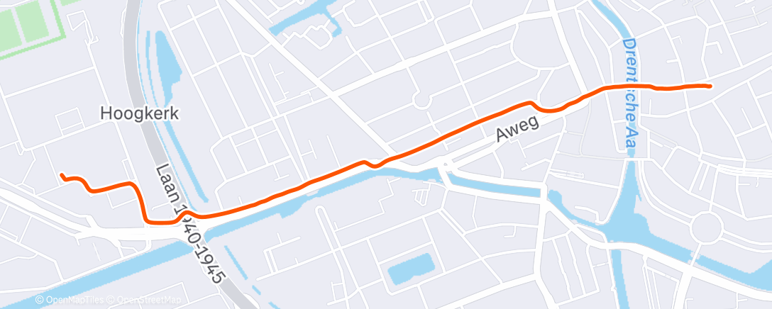 Map of the activity, Avondwandeling