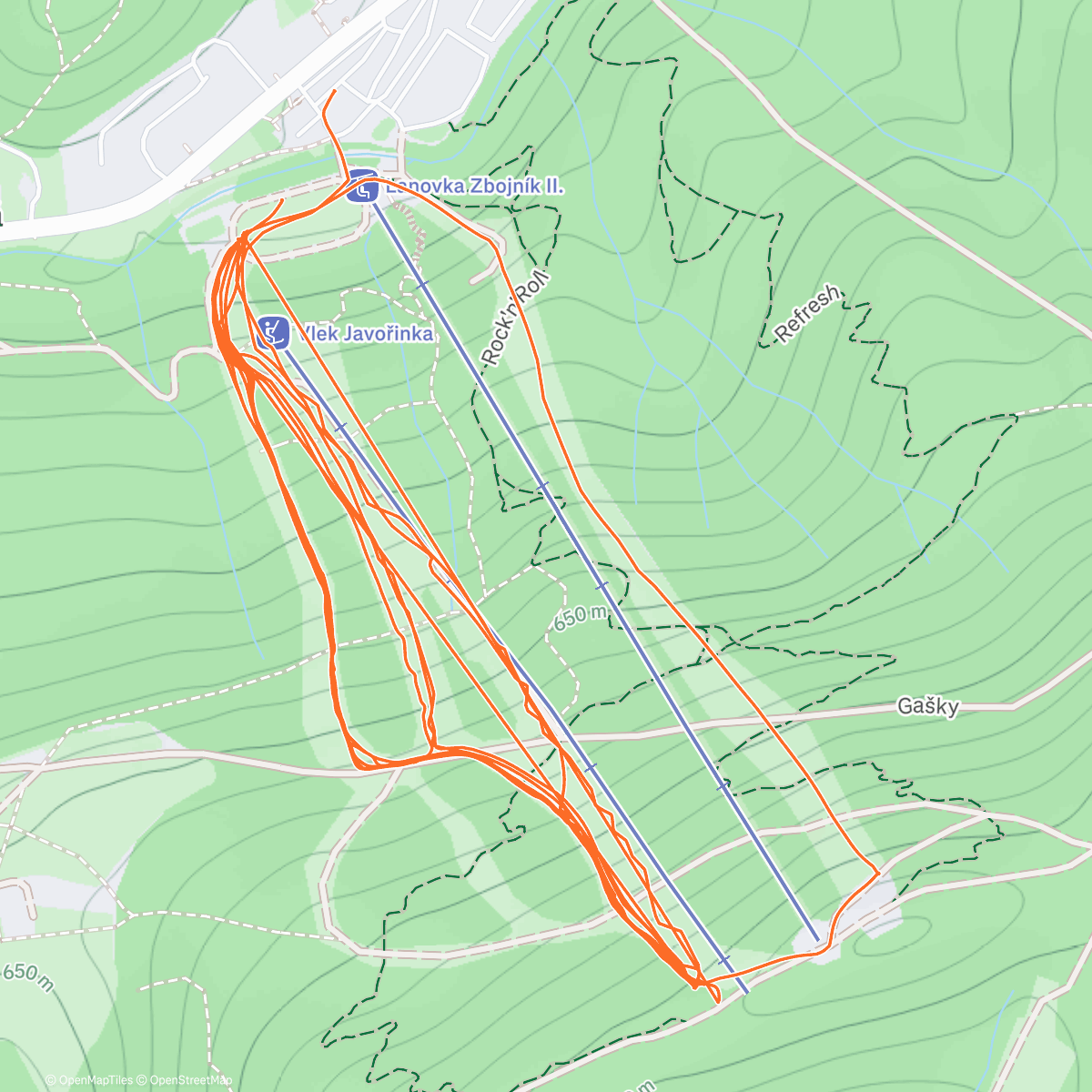 Map of the activity, Morning Backcountry Ski