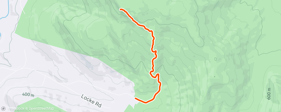 Map of the activity, Lunch Hike