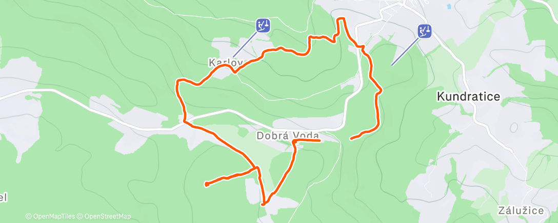 Map of the activity, Morning Walk