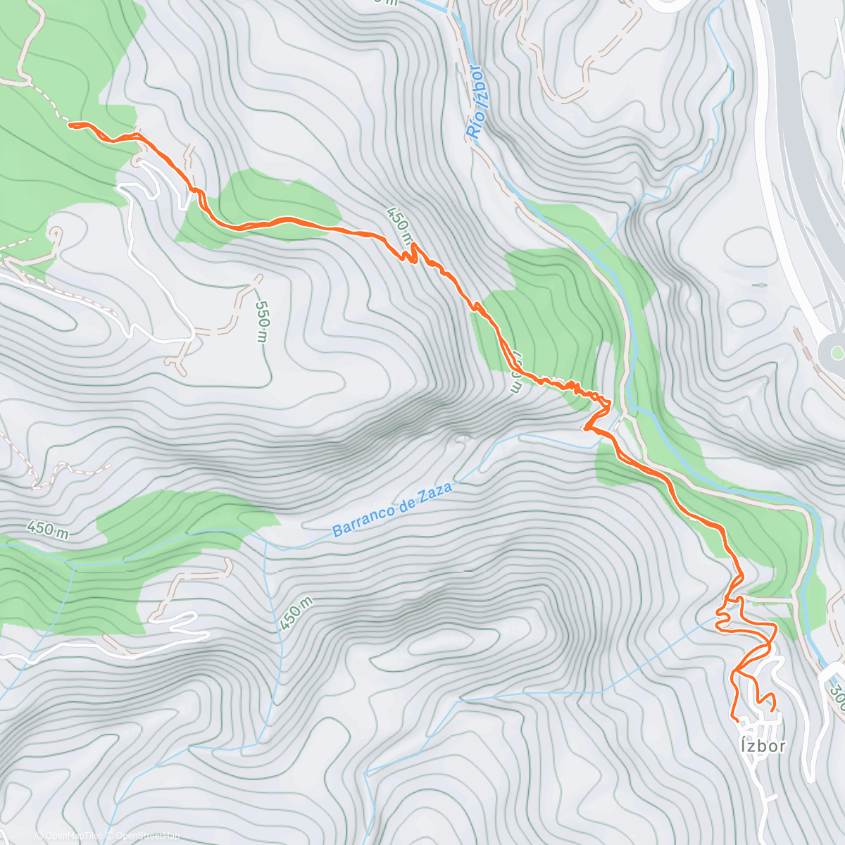 Map of the activity, Afternoon Walk