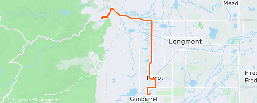 Map of the activity, Afternoon Ride