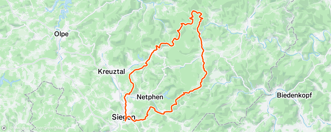 Map of the activity, Mountainbike-Fahrt zur Mittagszeit