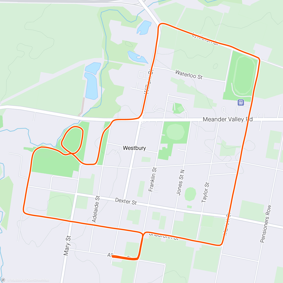 Map of the activity, Morning Run with Doug