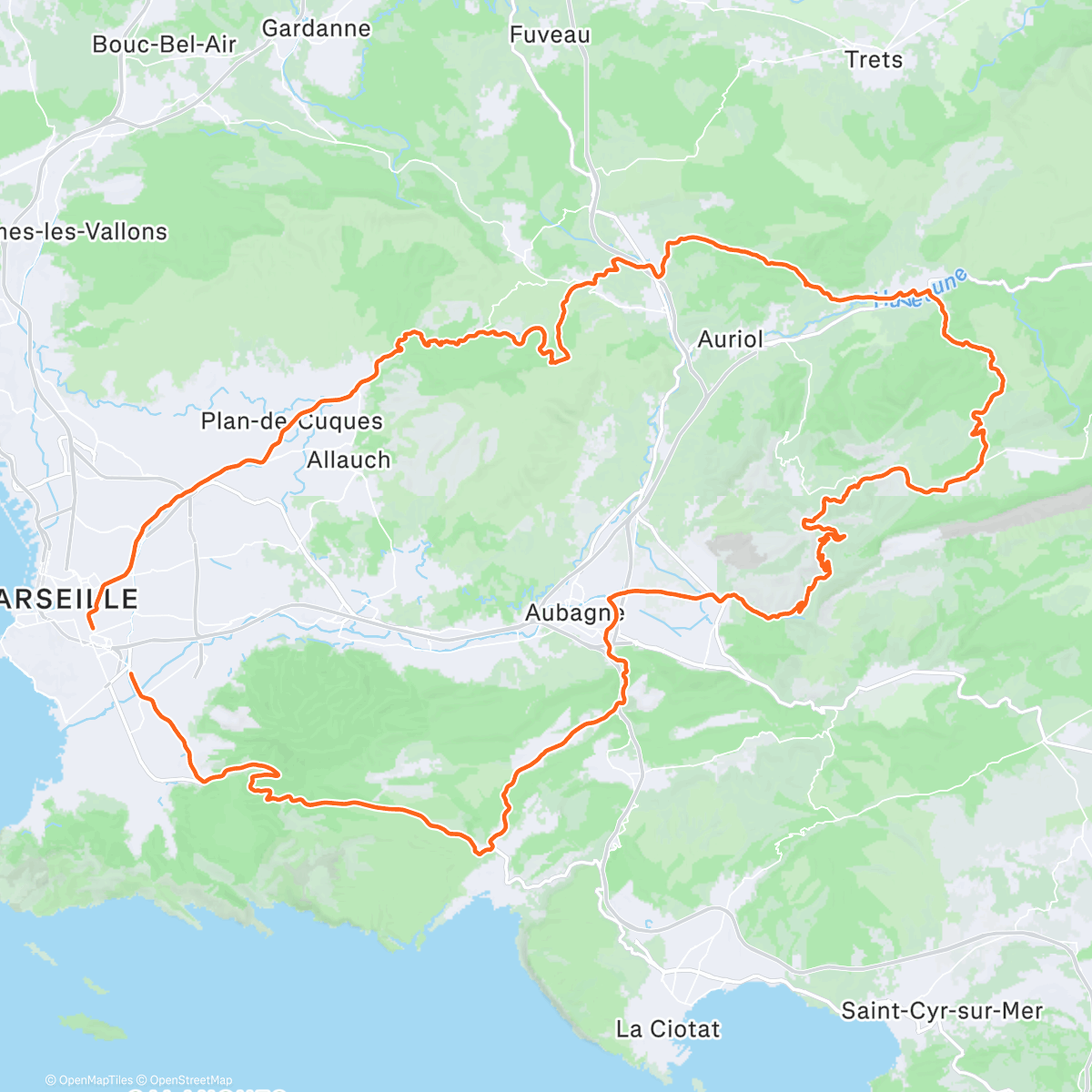 Map of the activity, Bon anniversaire Emile- back on skinny tires, it feels scary