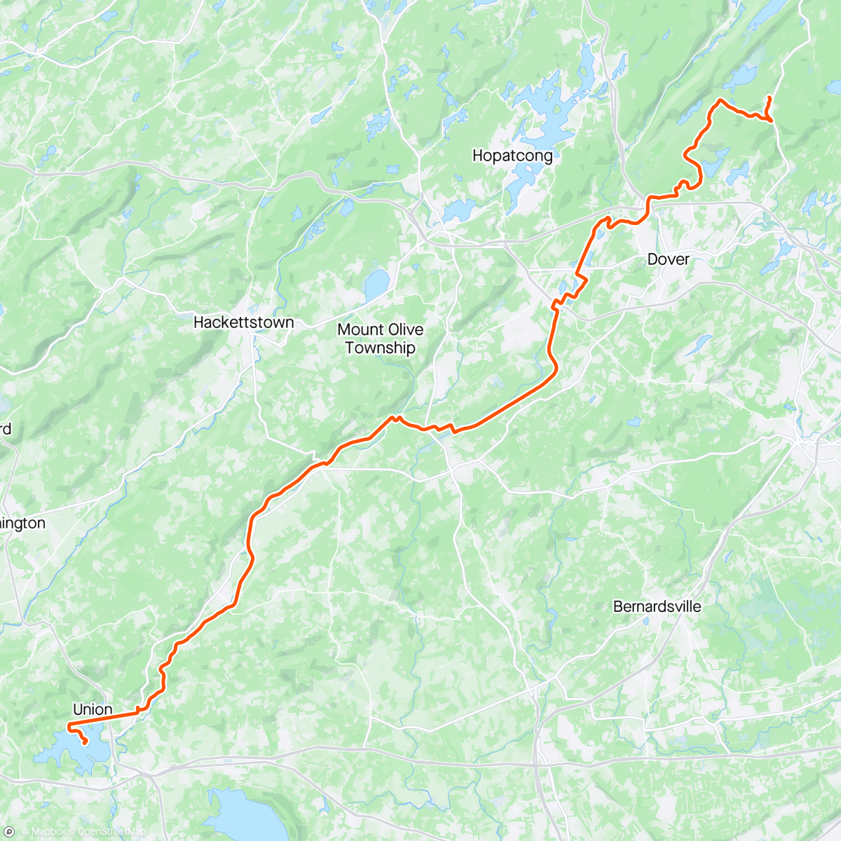 Map of the activity, Bikepacking ! First time shake out trip.