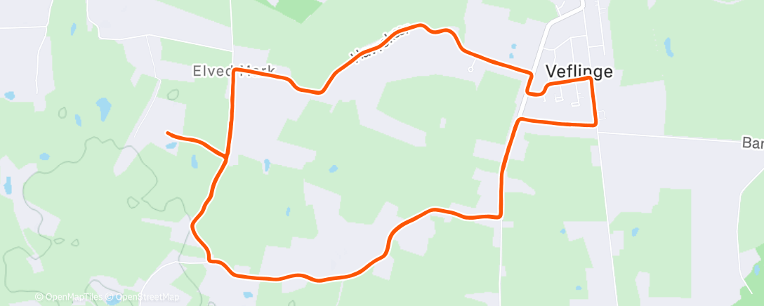 Map of the activity, Morning Run