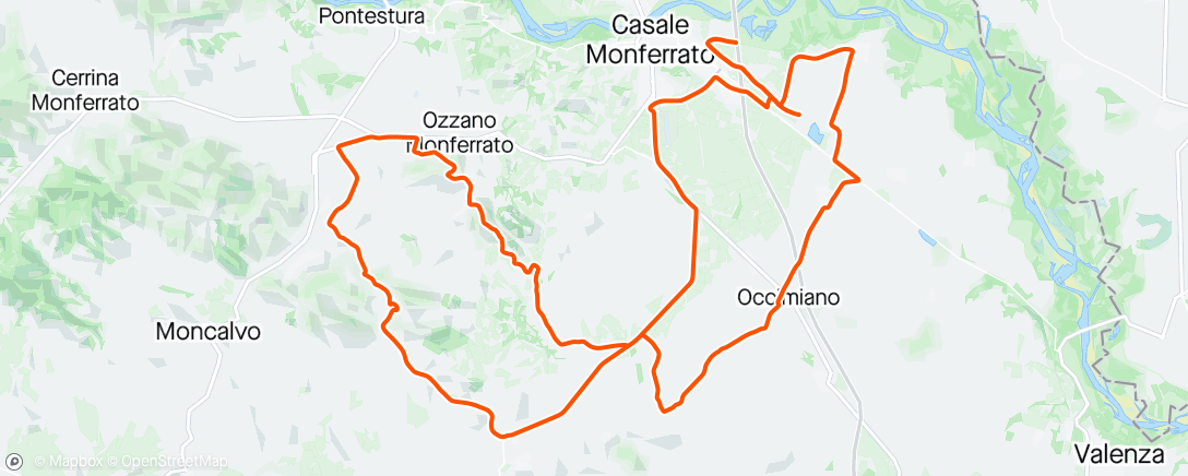 Map of the activity, Alpi Challenge Casale Monferrato : 2 assoluto 1 categoria.