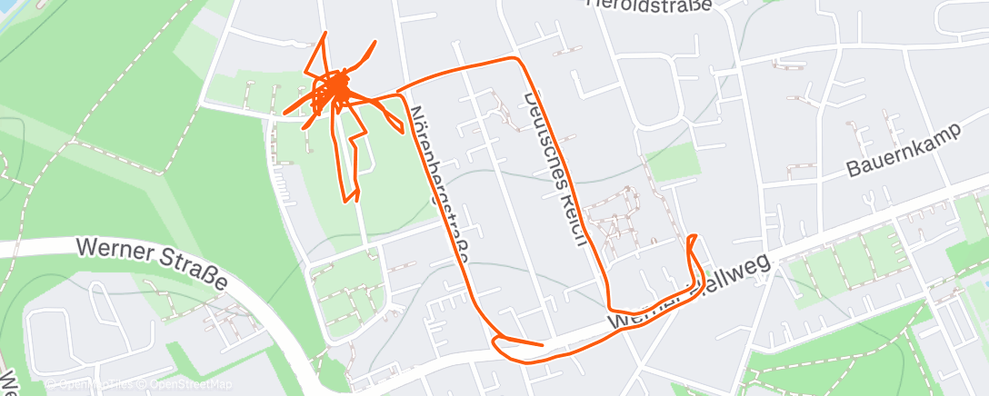 Карта физической активности (Wanderung am Nachmittag)