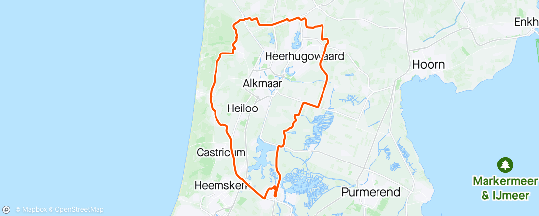 Map of the activity, Schoorl-Noord Scharwoude