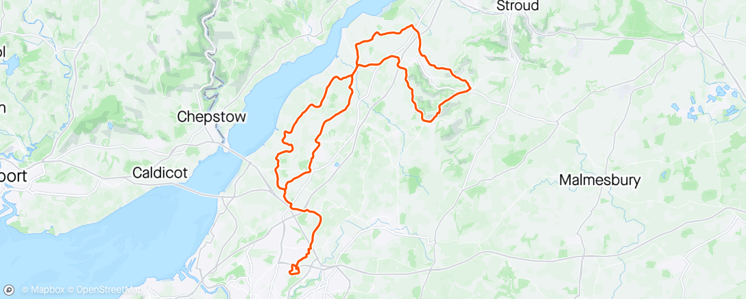 Map of the activity, Tour de Bristol 100k route