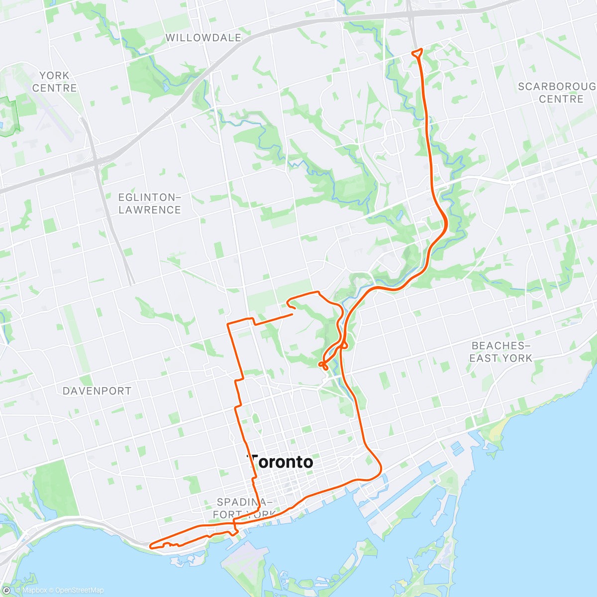 Map of the activity, Morning Ride