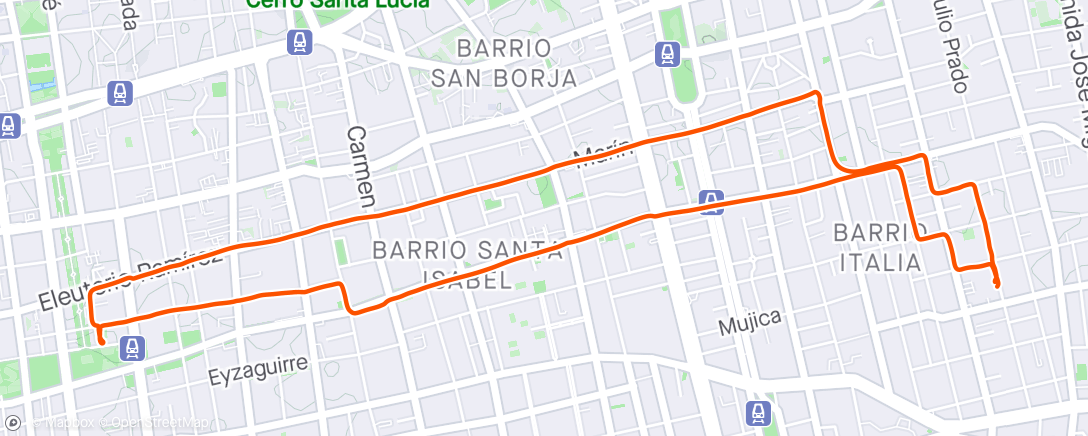 Mapa da atividade, 16/04/2024 Santiago