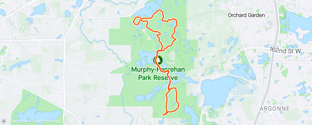 Map of the activity, Murph Trails with David A