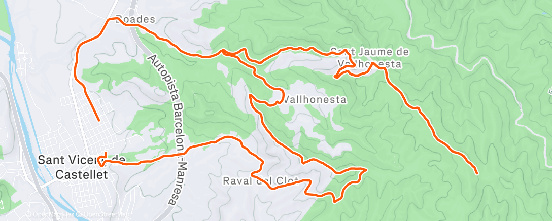 Map of the activity, Morning Trail Run