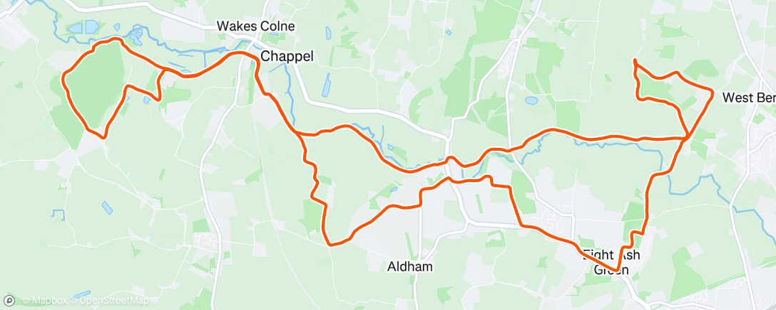 Map of the activity, Morning Run