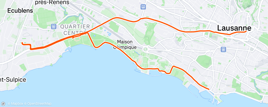 Map of the activity, EPFL Ride