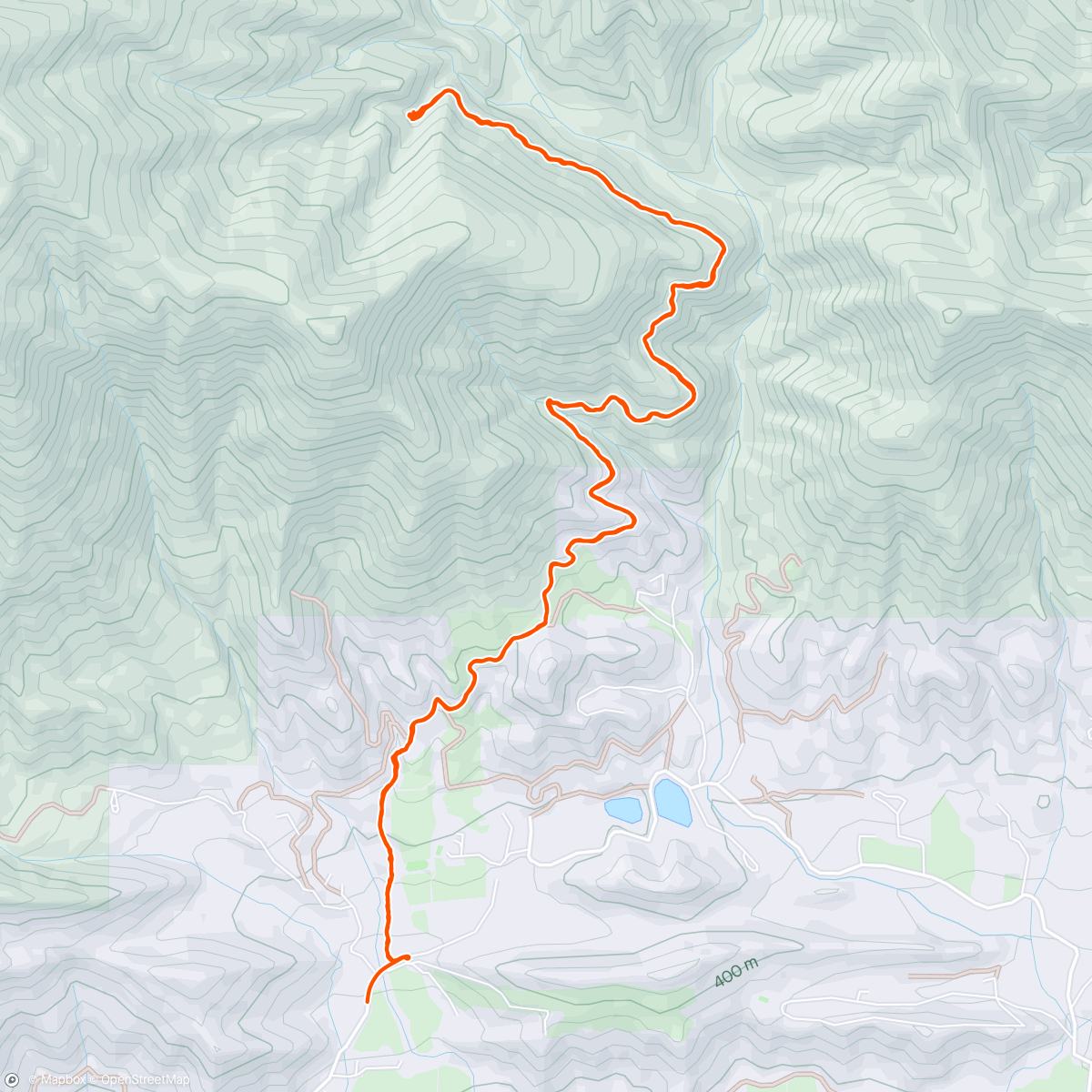 Map of the activity, Hike