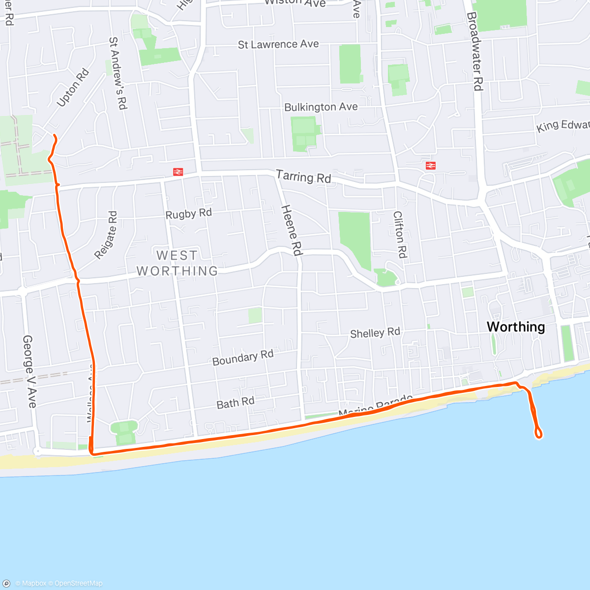 Map of the activity, Morning Run