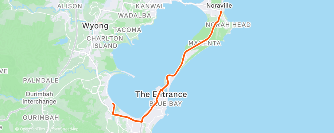 Map of the activity, Morning Ride