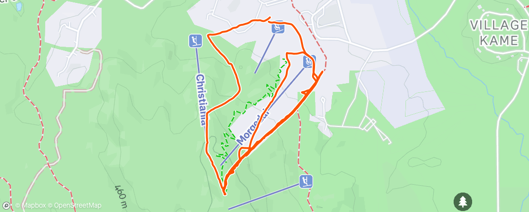 Map of the activity, Uphill Fest