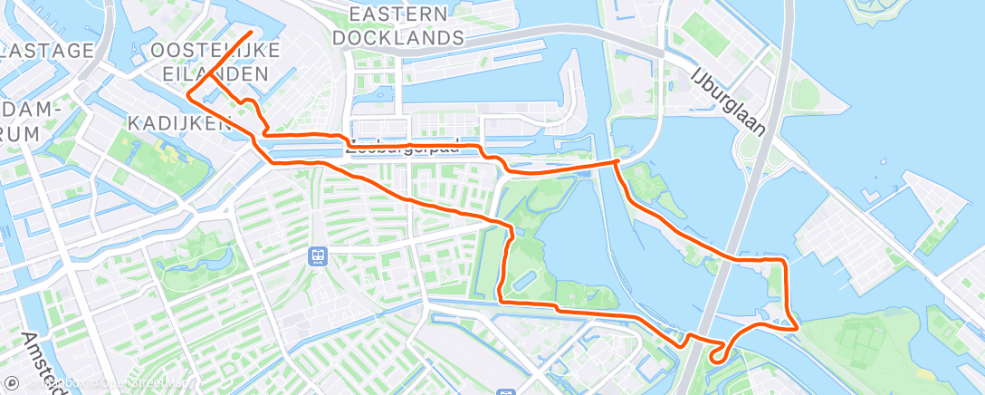 Map of the activity, Namiddagloop