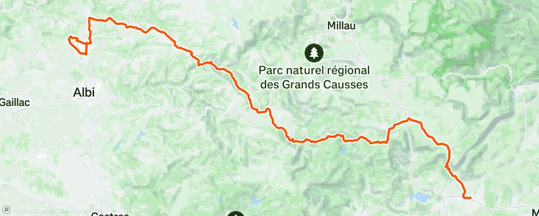 Map of the activity, 2 Etapa - La Route D’Occitanie 🏆