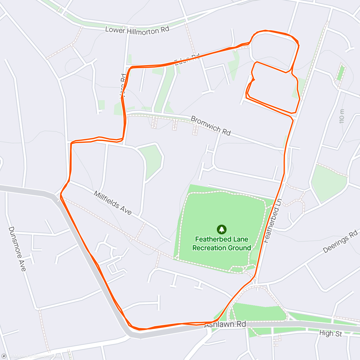 Map of the activity, Doggy run
