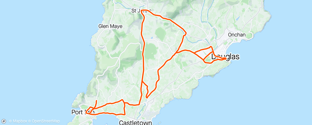 Map of the activity, Lunch Ride